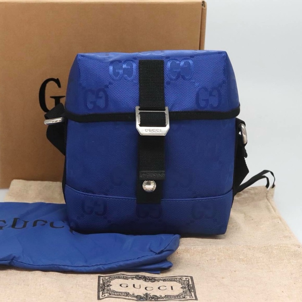 NEW Gucci GG Blue Monogram Crossbody Bag
